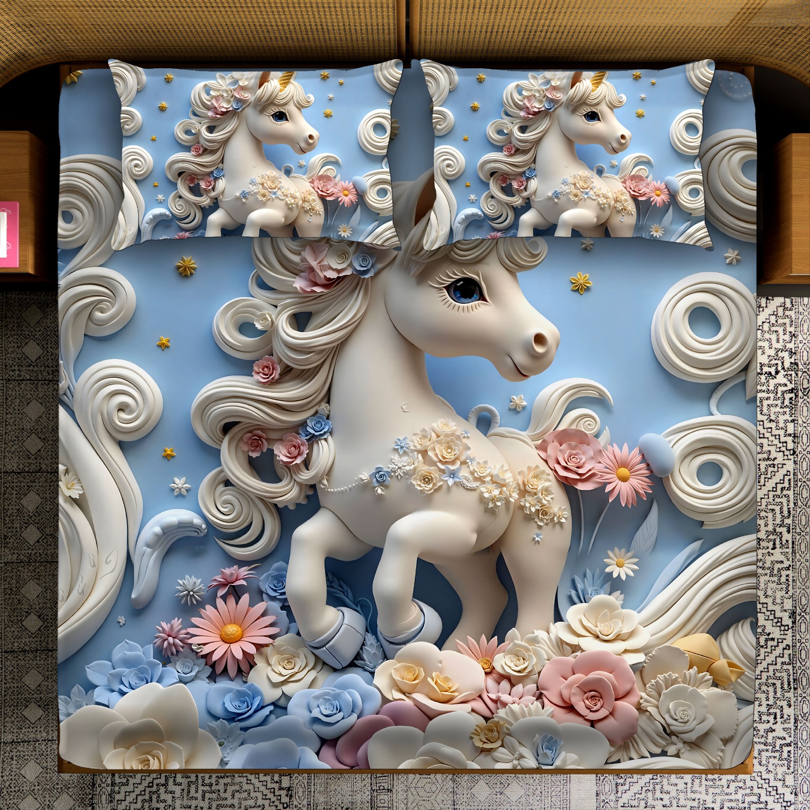 Premium 7D Luxury Bedsheet Set – Soft, Stylish & Super Comfortable